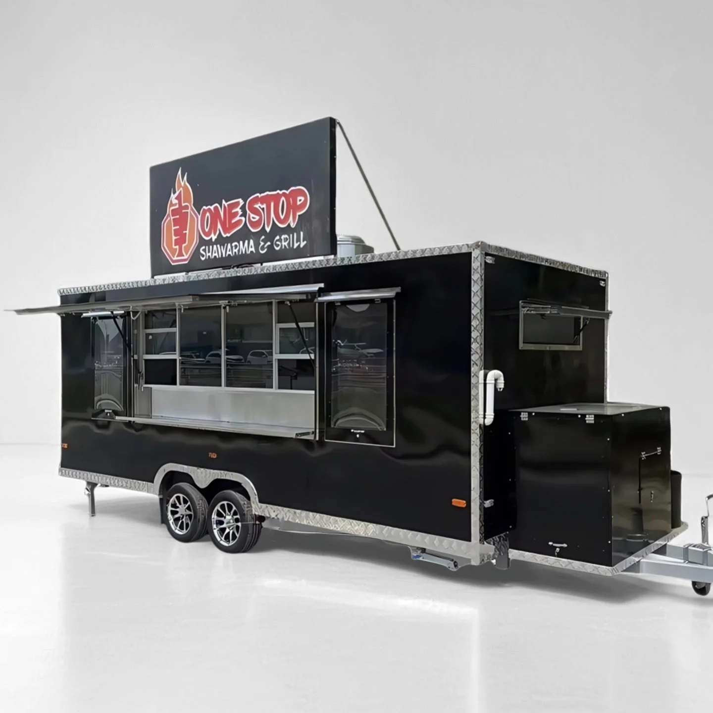 Food truck exterior representing mobile food business equipment